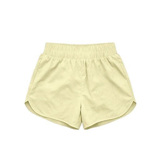 (Pre Order) No moq SS0899 Baby Girls Yellow Yoga Active Sport Shorts Bottom
