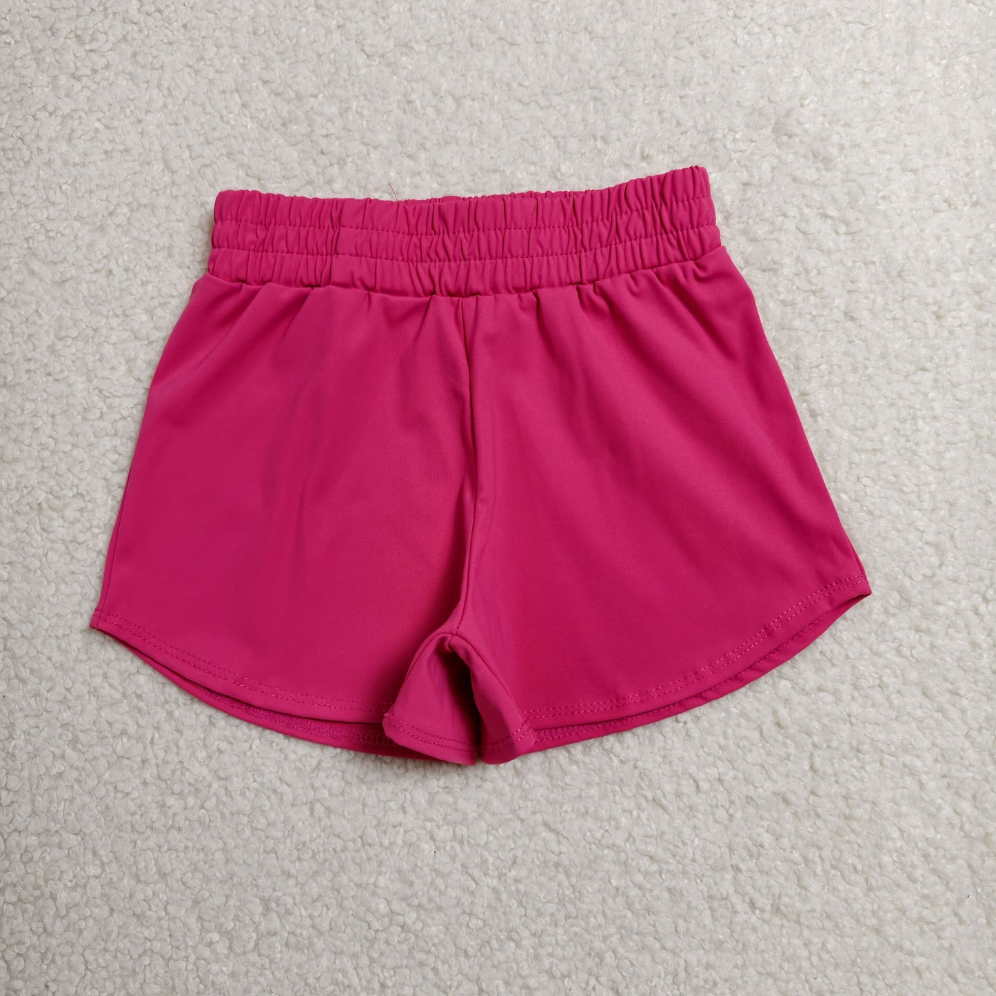 RTS NO MOQ yoga fabric cotton SS0900 Baby Girls Hot Pink Summer Yoga Active Sport Shorts Bottom