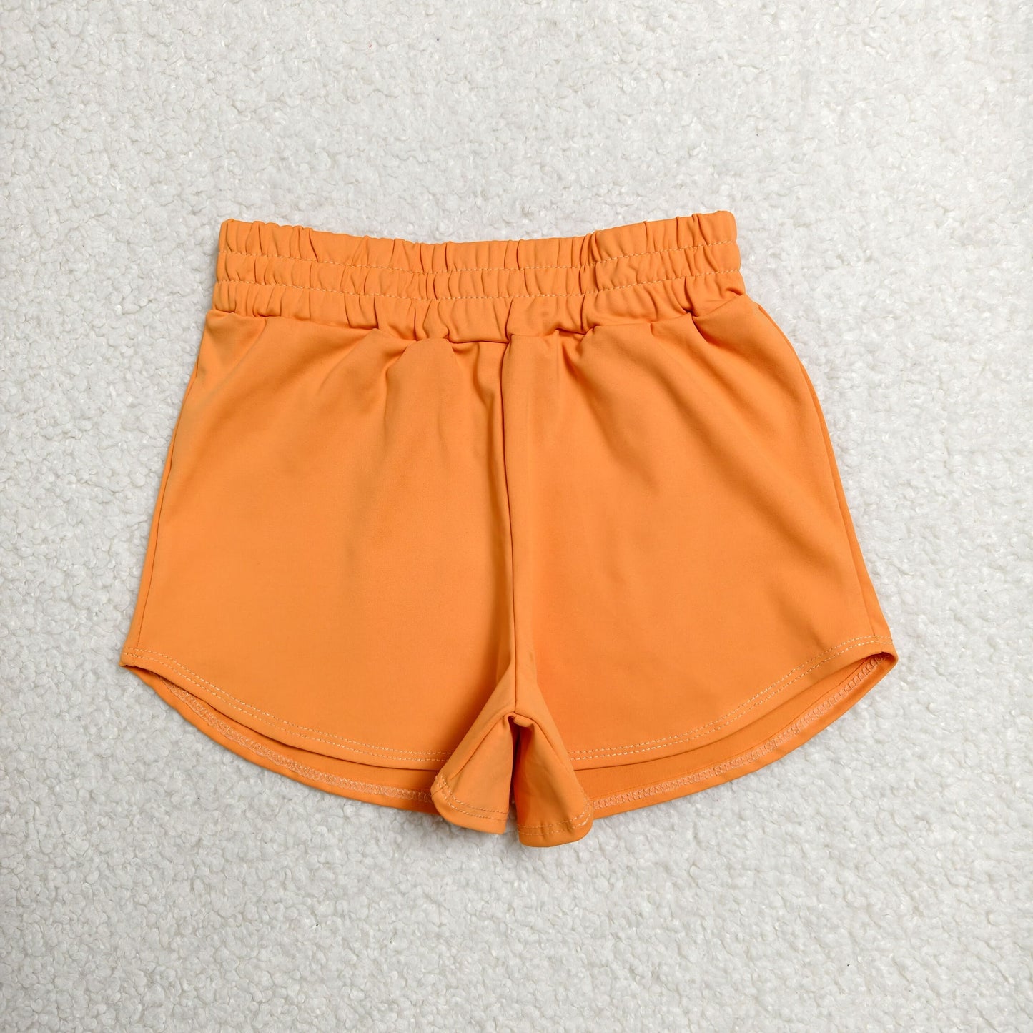 RTS NO MOQ Sibling yoga fabric cotton Baby Girls Solid Yoga Sport Shorts Active Bottoms