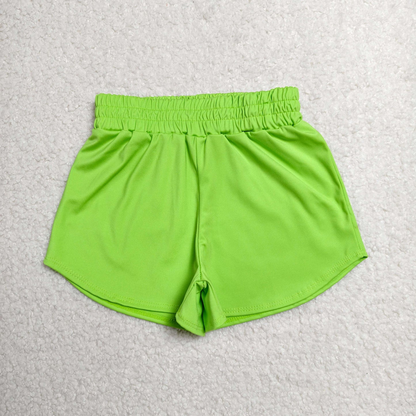 RTS NO MOQ yoga fabric cotton SS0903 Baby Girls Green Summer Yoga Active Sport Shorts Bottom