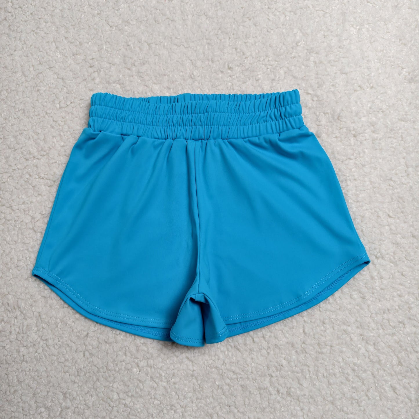 RTS NO MOQ Sibling yoga fabric cotton Baby Girls Solid Yoga Sport Shorts Active Bottoms