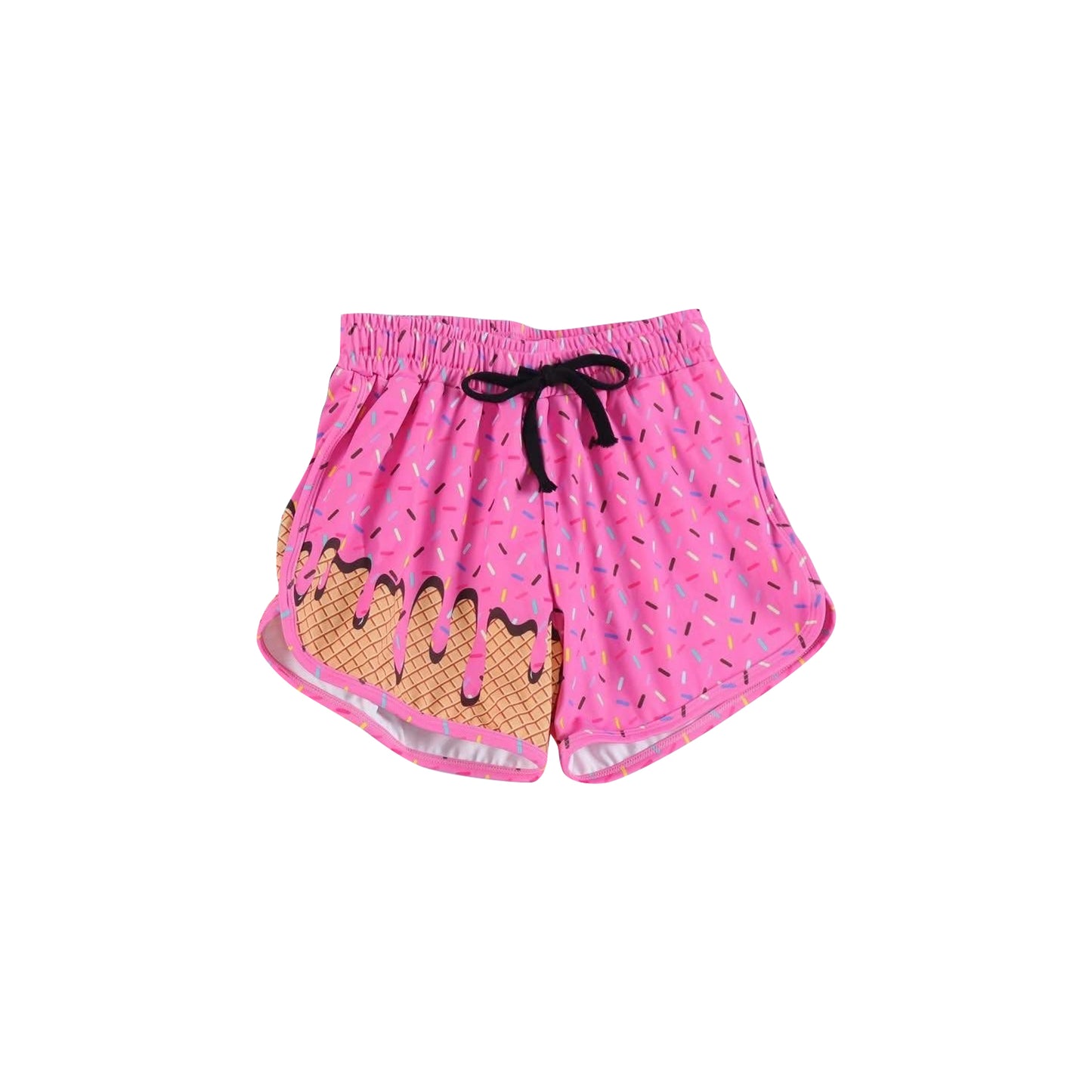 (Pre Order) No moq milk silk Baby Girls Cute Colorful Sprinkles Drip Team Shorts