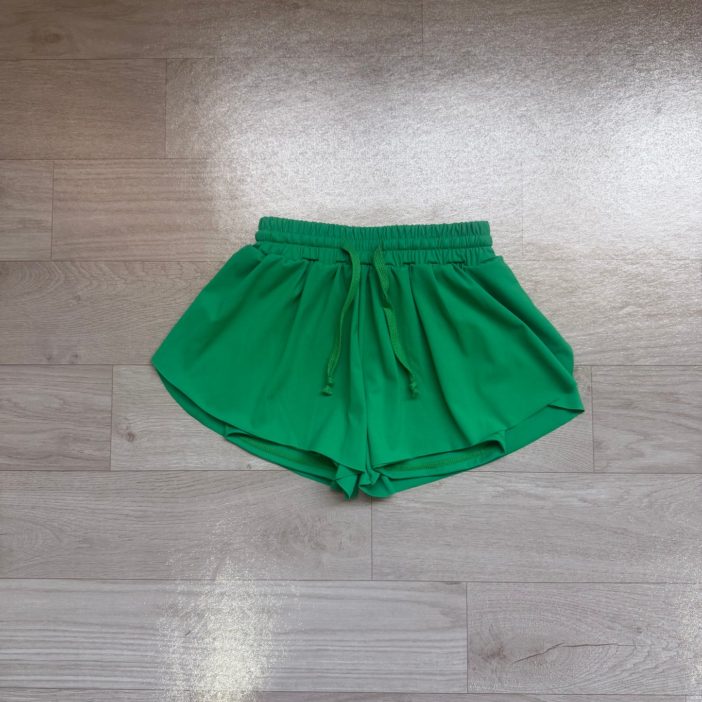 (Sample) No moq yoga fabric cotton SS0938 Baby Girls Green Yoga Butterfly Shorts Bottom