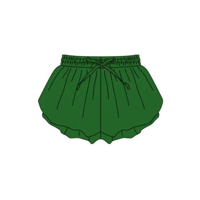 (Pre Order) No moq yoga fabric cotton SS0938 Baby Girls Green Yoga Butterfly Shorts Bottom