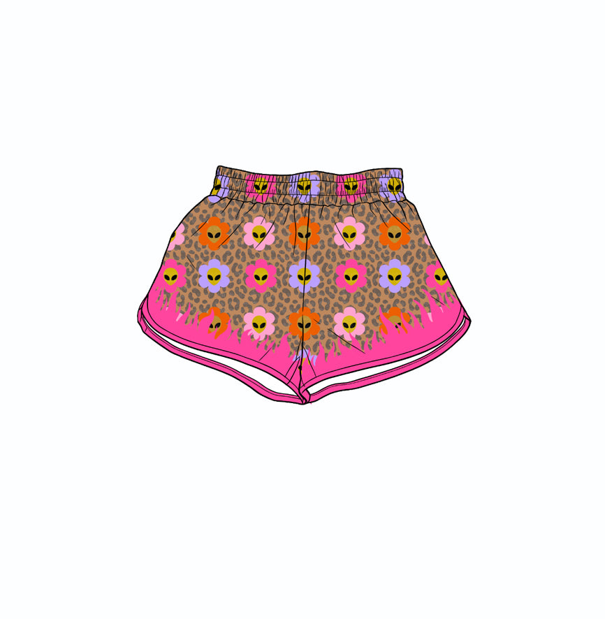 (Preorder new) No moq yoga fabric Mom And Me Pink Aqua Casual Yoga Active Elastic Waist Summer Bottoms
