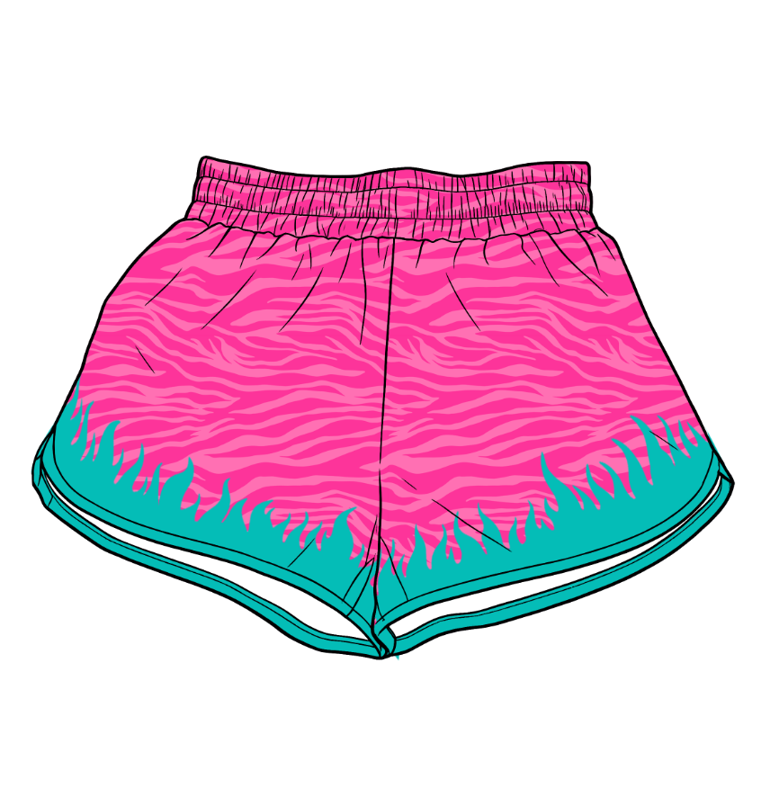 (Preorder new) No moq yoga fabric Mom And Me Pink Aqua Casual Yoga Active Elastic Waist Summer Bottoms