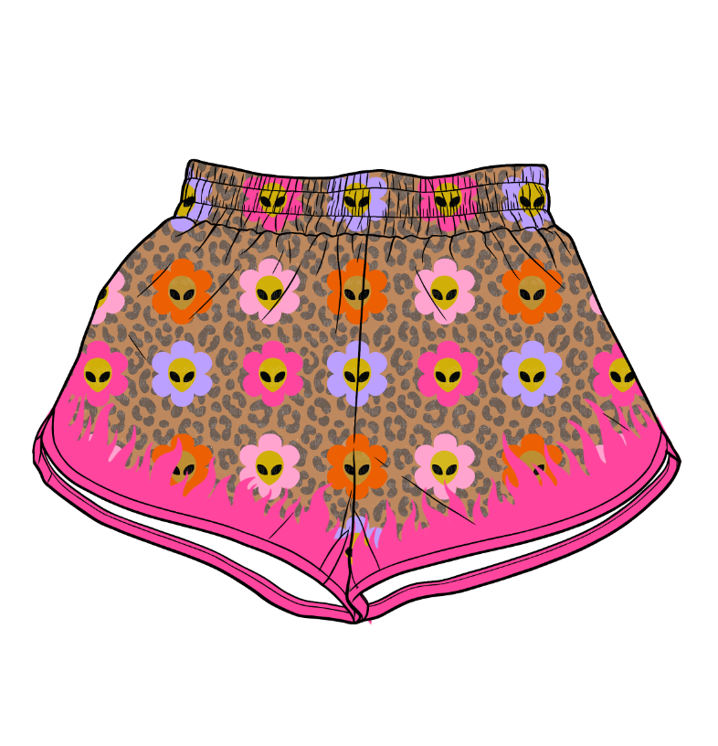 (Preorder new) No moq yoga fabric Mom And Me Pink Aqua Casual Yoga Active Elastic Waist Summer Bottoms