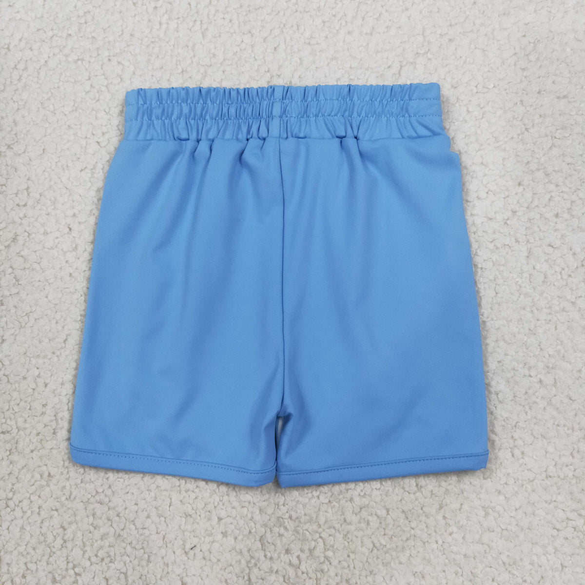 NEW RTS NO MOQ yoga fabric SS0950 Baby Girls Blue Stripe Yoga Side Pocket Summer Shorts Bottom