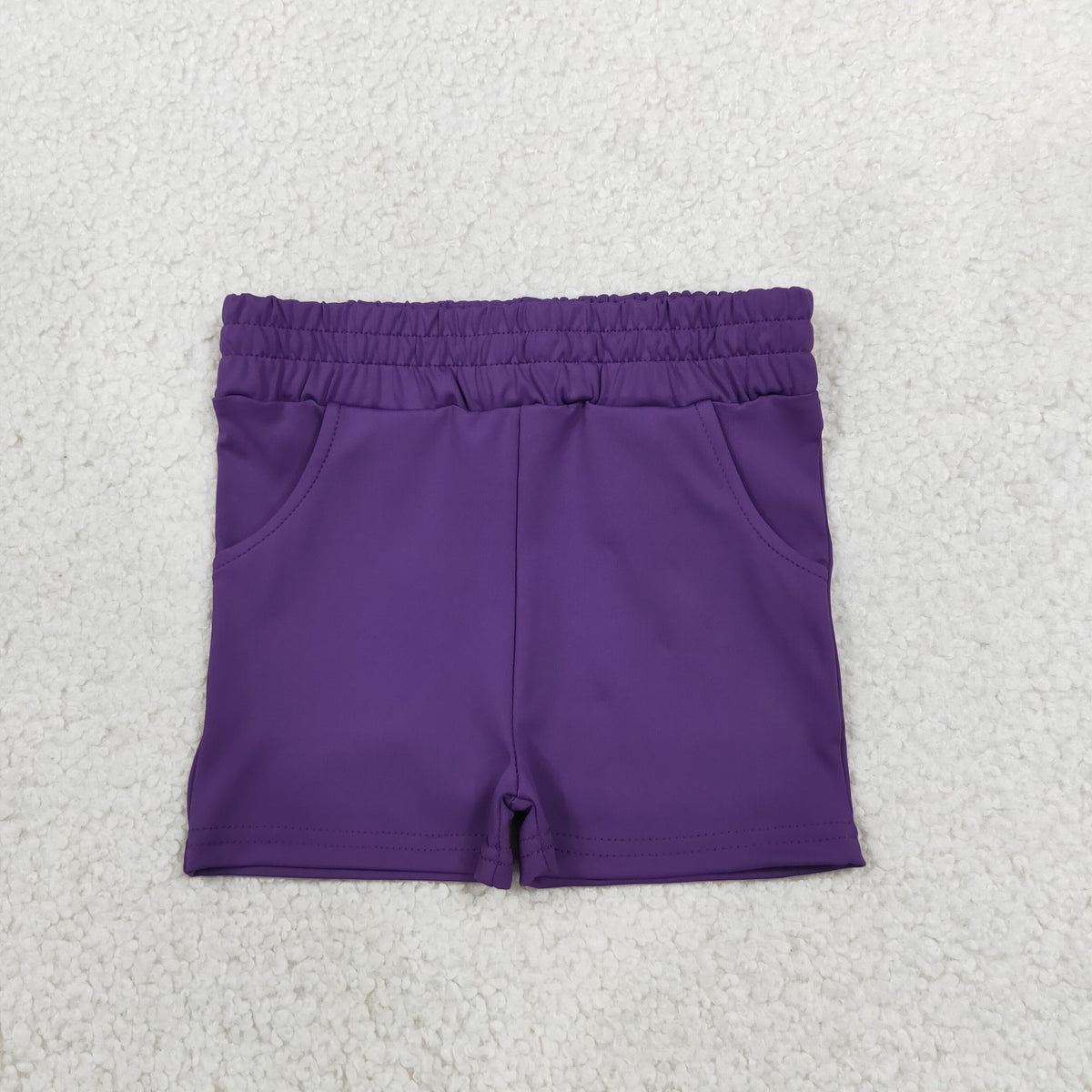 NEW RTS NO MOQ yoga fabric cotton SS0958 Yoga Baby Girls Solid Lavender Pocket Short Yoga Skort Casual Bottoms