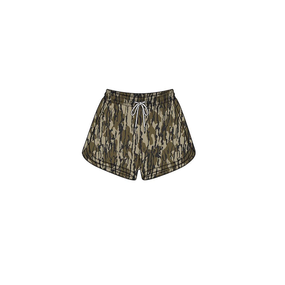 (Preorder new) No moq Yoga Baby Girls Wood Camo Yoga Active Pockets Shorts Bottom