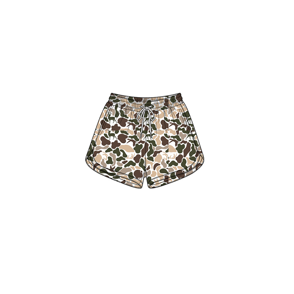 (Preorder new) No moq Yoga Baby Girls Wood Camo Yoga Active Pockets Shorts Bottom