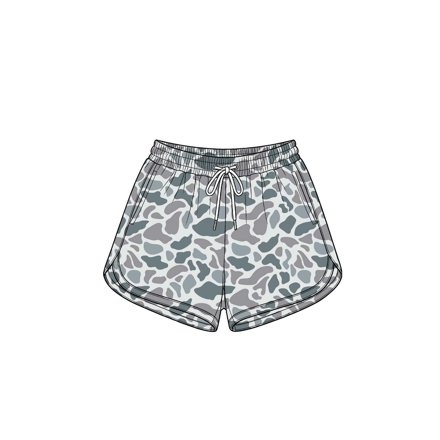 (Preorder new) No moq Yoga Adult Women Wood Camo Yoga Active Pockets Shorts Bottom