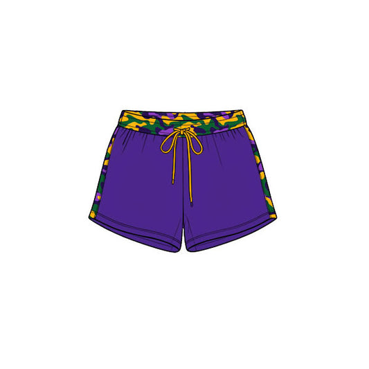 (Preorder new) No moq SS1013 Baby Boys Camo Purple Pockets Shorts Casual Bottom
