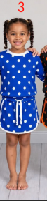 custom moq 5 mix size CAMOSW0101 Baby Girls Polka Dot Long Sleeve Top Drawstring Waist Skort Contrast Binding Casual Daily Playwear Set