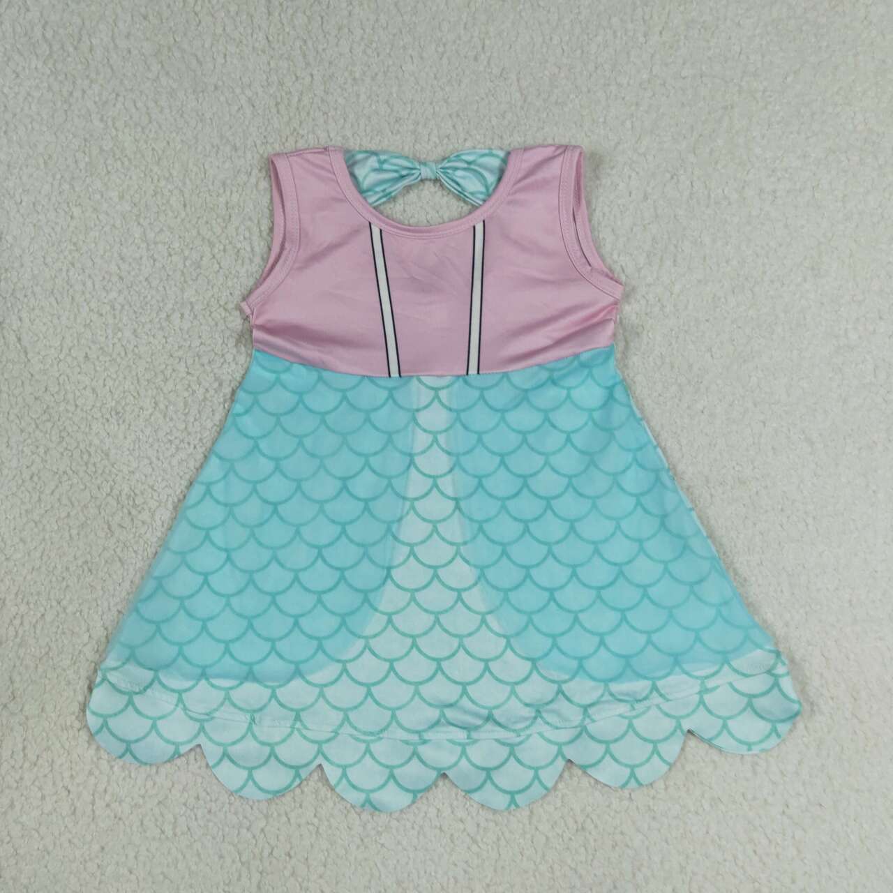 RTS NO MOQ milk silk GSD2516  Baby Girls Cute Blue Lavender Sleeveless Summer Dress