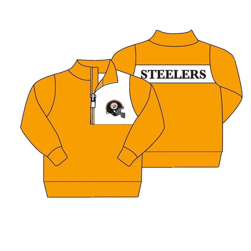 custom moq 5 eta 6-8weeks Yellow Boys Zip-Up Jacket