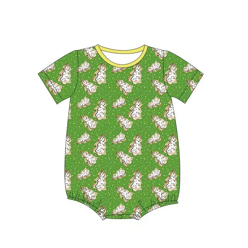 Custom moq 3 eta 6-8 weeks Polka dot squirrel green short romper
