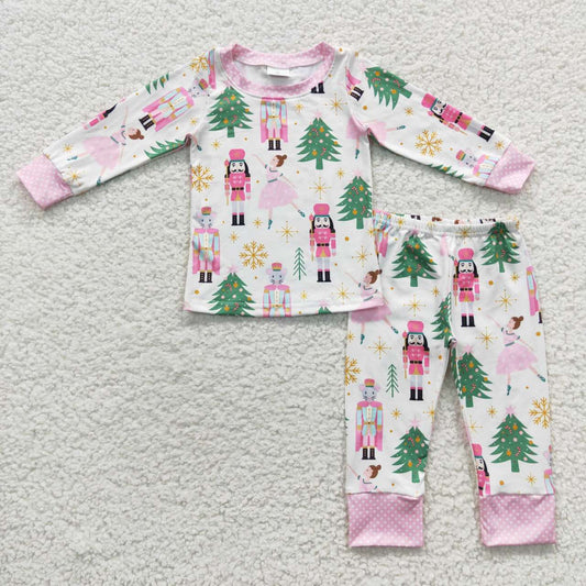 GLP0558 Cartoon Soldier Polka Dot Pink Long Sleeve Pantsuit