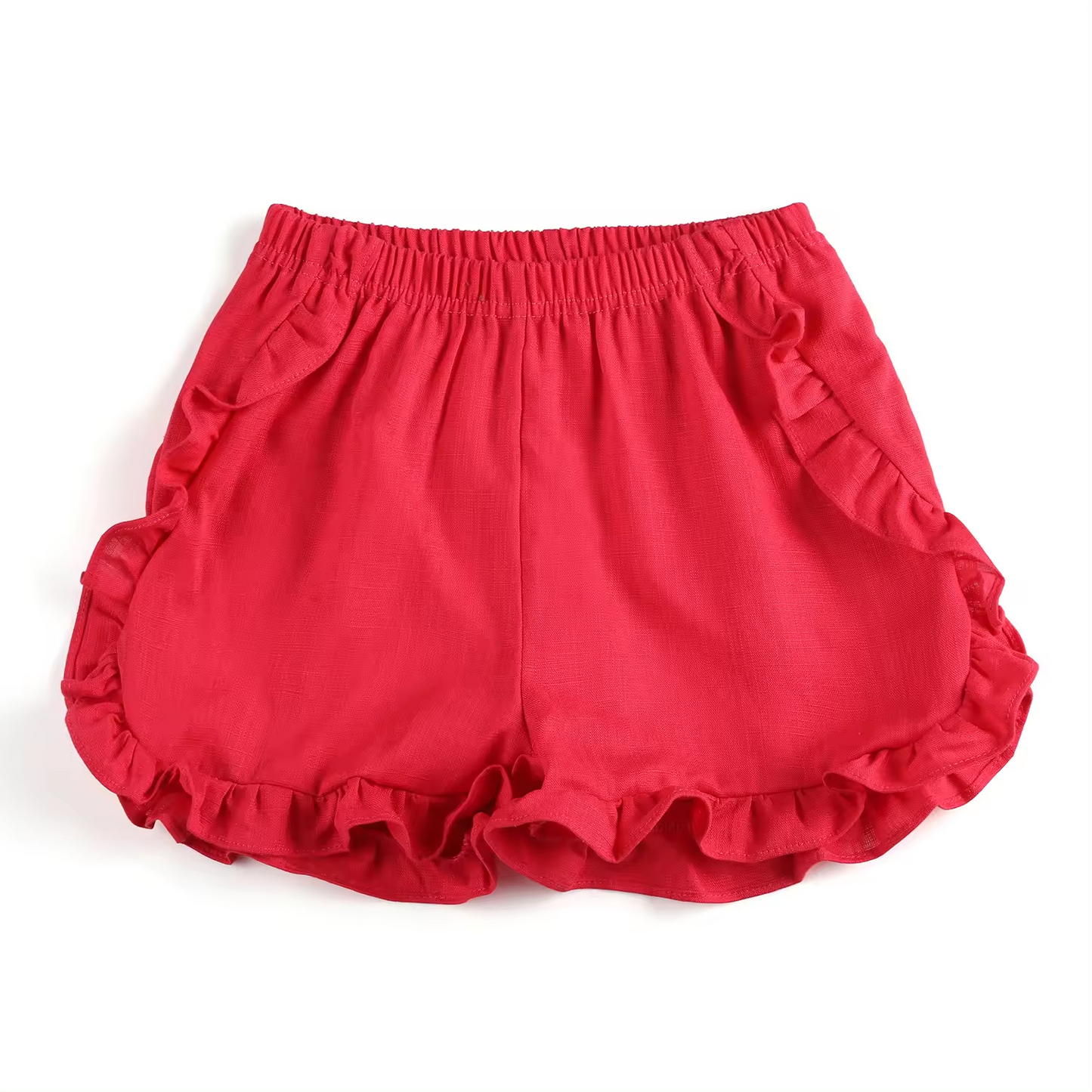 custom moq 3  COTTON SHORTS girls red  shorts  girls red  shorts