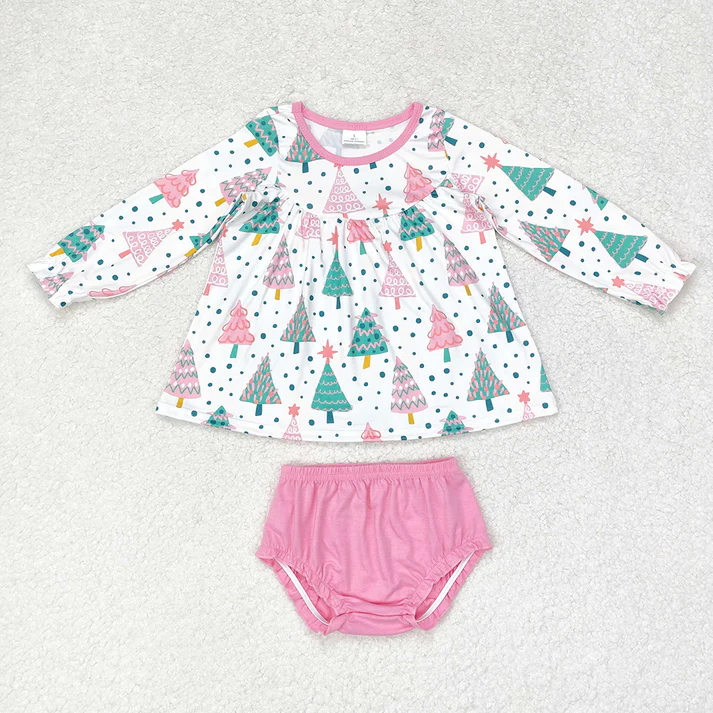 RTS NO MOQ Christmas Colorful Trees christmas match clothing Christmas Colorful Trees