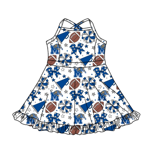 Custom moq 5 mix size milk silk summer teams Toddler Girls Casual Active Wear Bow Knee Length Ruffle Dress