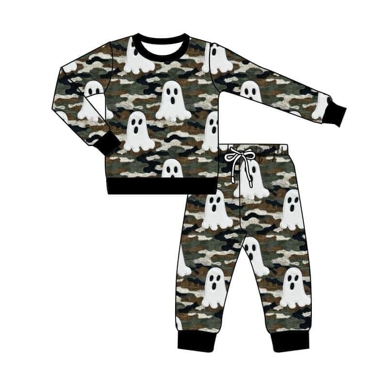 Custom moq 5 eta 6-8weeks Long Sleeve Pumpkin Halloween pajamas