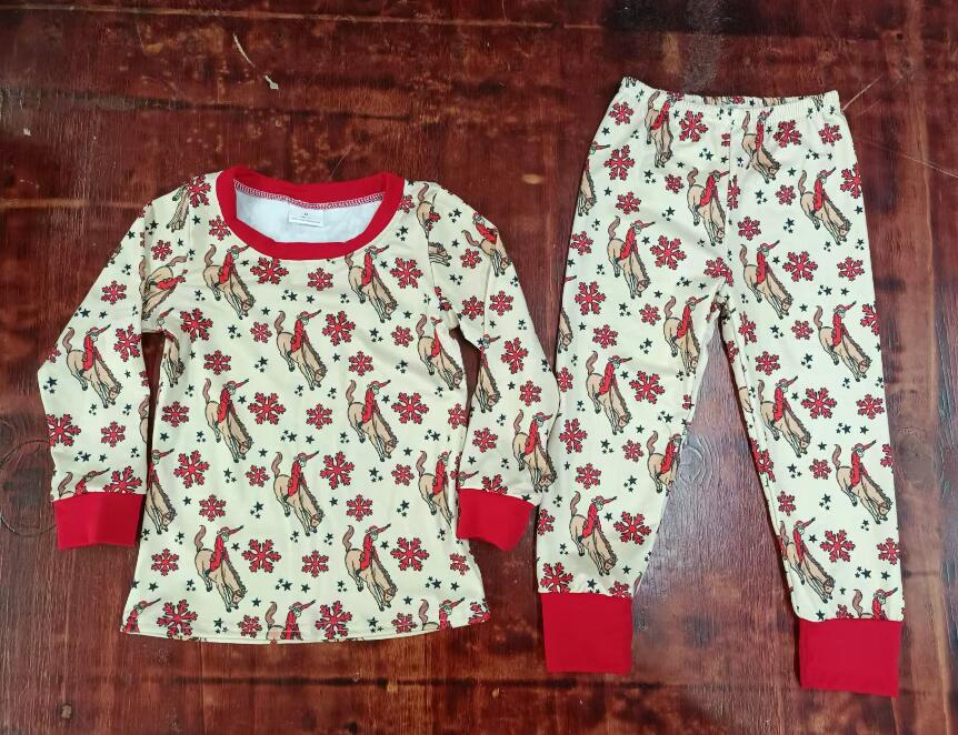 Custom moq 3 eta 6-7weeks Red Snowflake-Riding Long Sleeve Suit