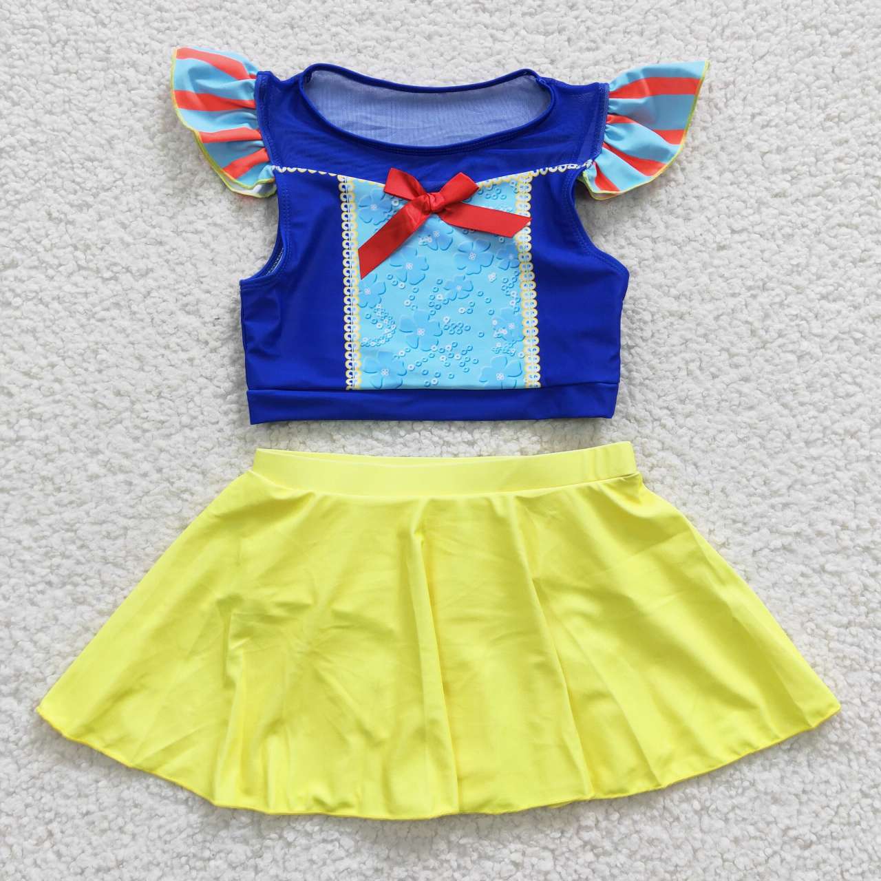 Cute Clothes S0144 Baby Girls Blue Two Pieces Swimsuits