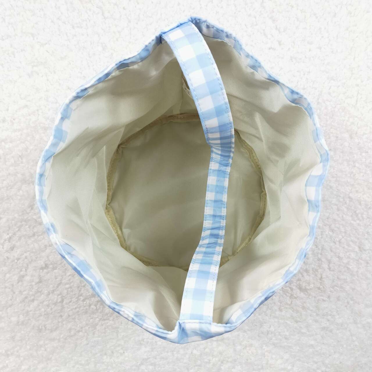 RTS NO MOQ ETA 5/7days Arrived BA0161 Colorful rabbit blue and white plaid bucket bag