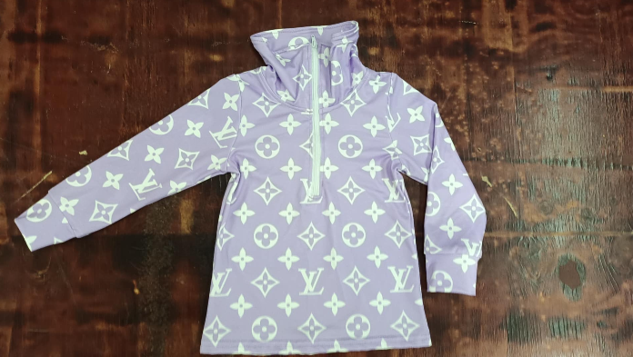 Custom moq 5 eta 6-8weeks purple with zipper jacket