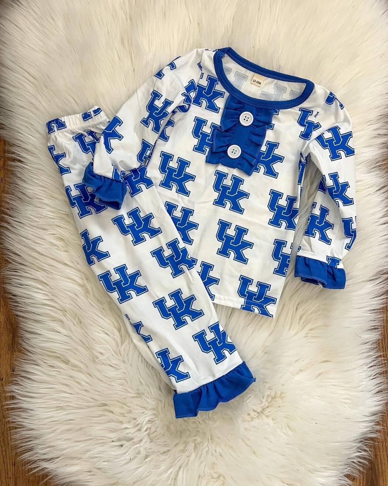 Girls blue long sleeve long pants UK moq 5