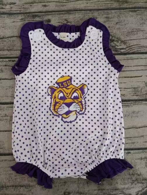 Custom moq 5 eta 6-8weeks Tiger purple yellow Tiger Purple Yellow  Plaid Striped Summer Romper