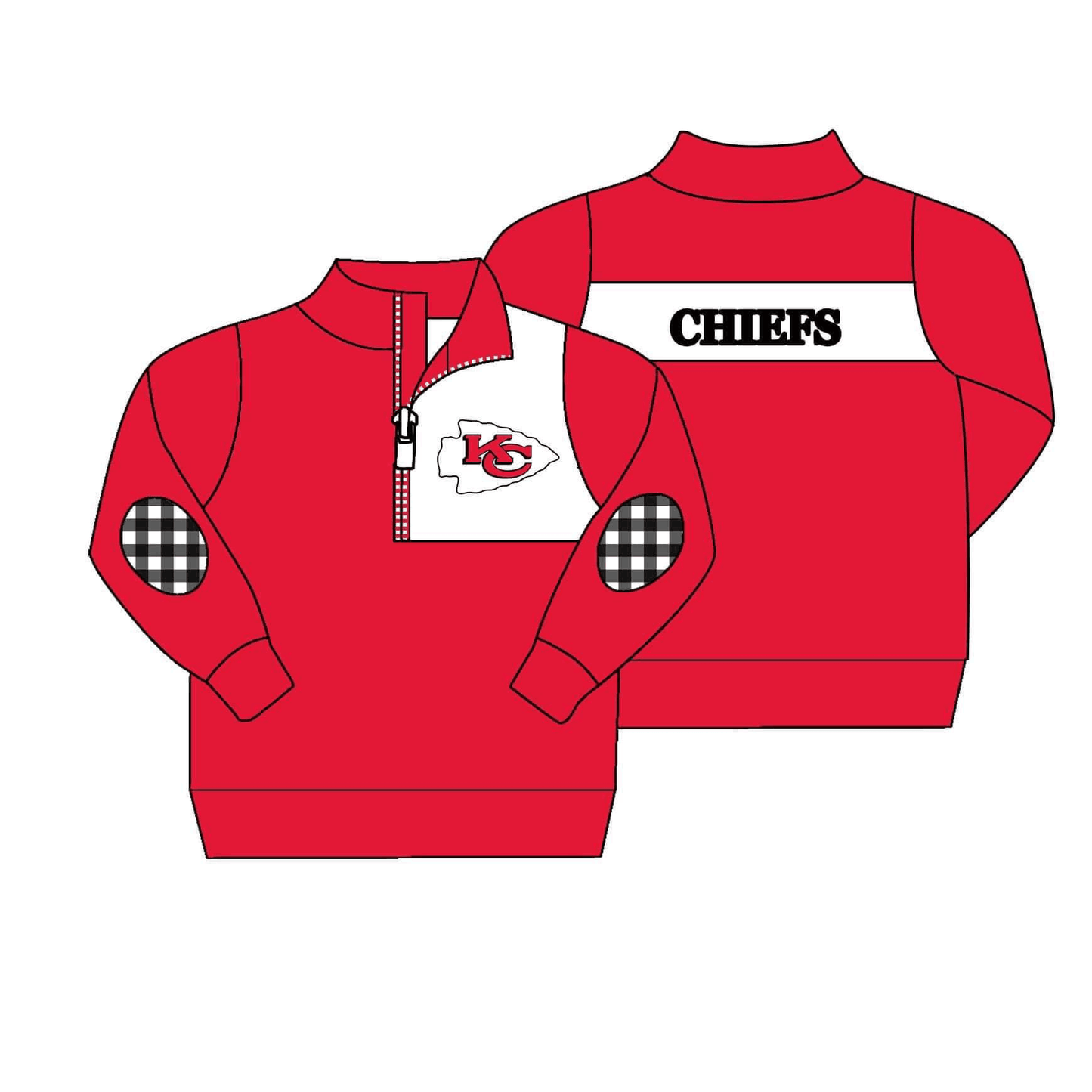 Boys red long sleeve top CHIEFS moq 5