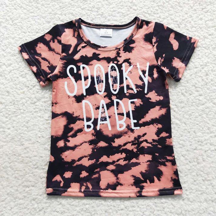 RTS Baby Kids Trick Spooky Baby Brown Sibling Tee Shirts Tops boys top