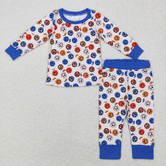 RTS NO MOQ（In Stock ) Smiley Lightning Beige Long Sleeve Pants Suit