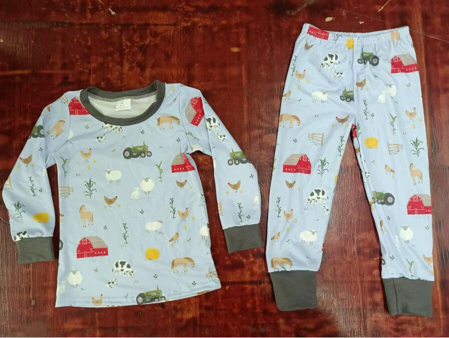 Custom moq 3 eta 6-7weeks Light blue long-sleeved suit with elastic cuffs