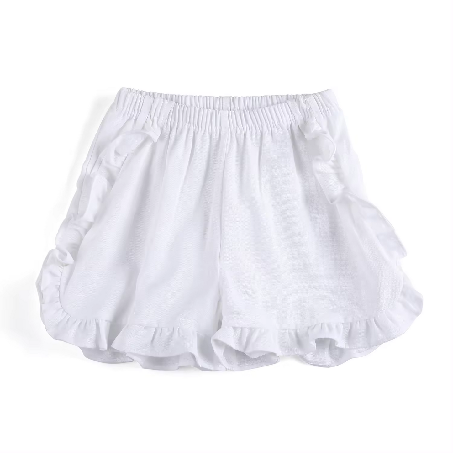 custom moq 3  COTTON SHORTS girls white shorts
