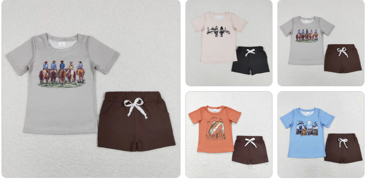 RTS Boys duck short sleeve shorts suit
