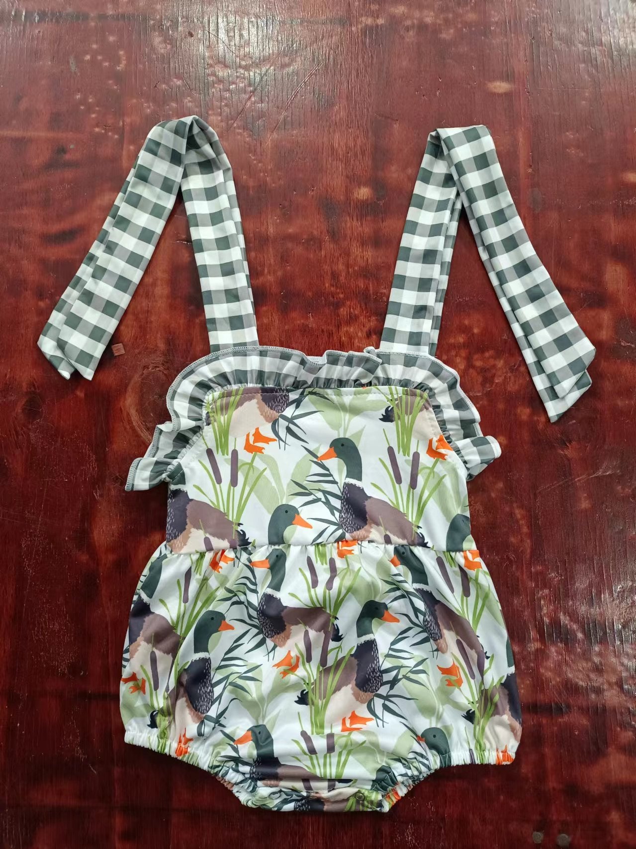 custom summer duck romper