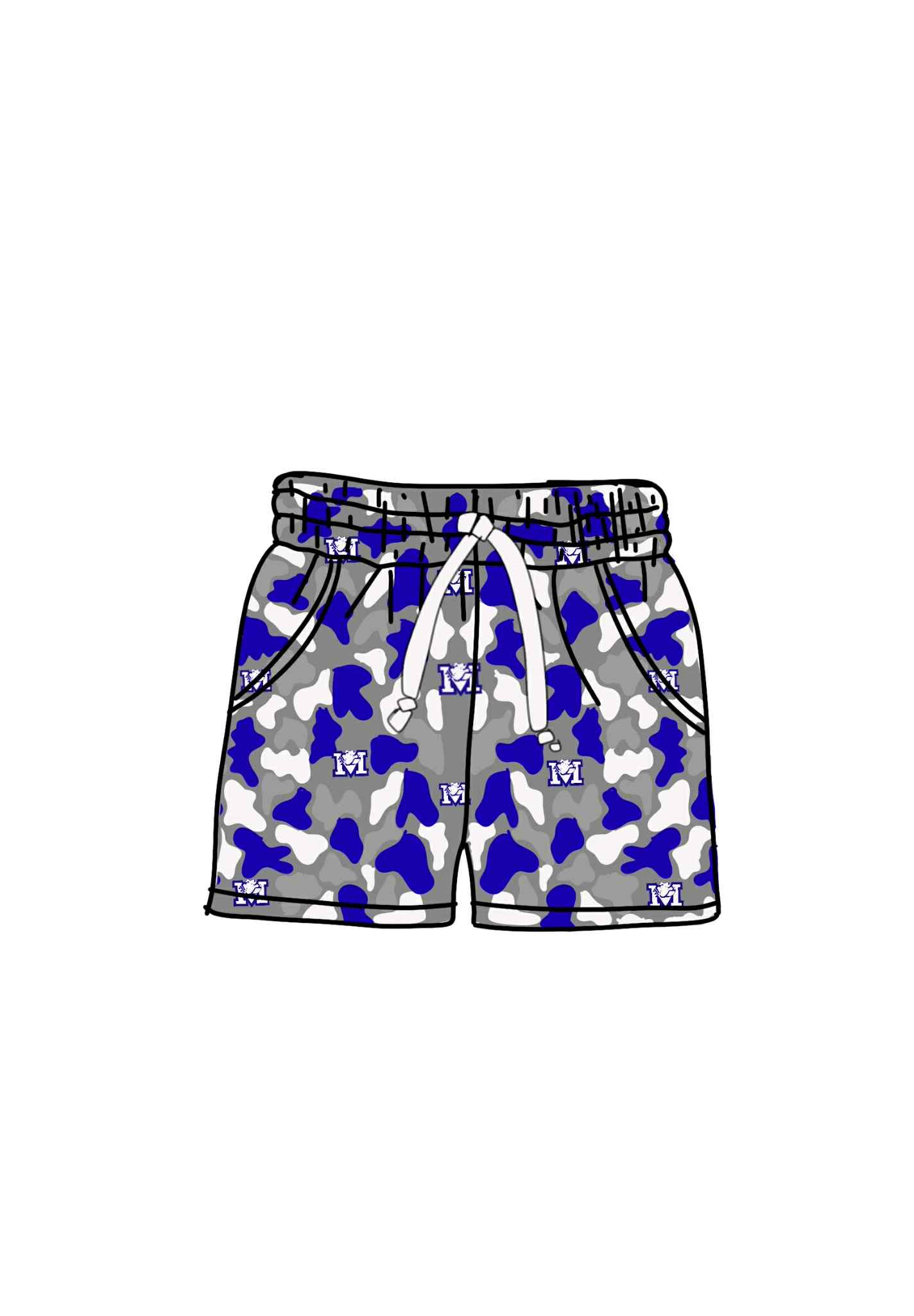 Custom moq 5 mix size baby girl clothes Camouflage Boy Summer Shorts