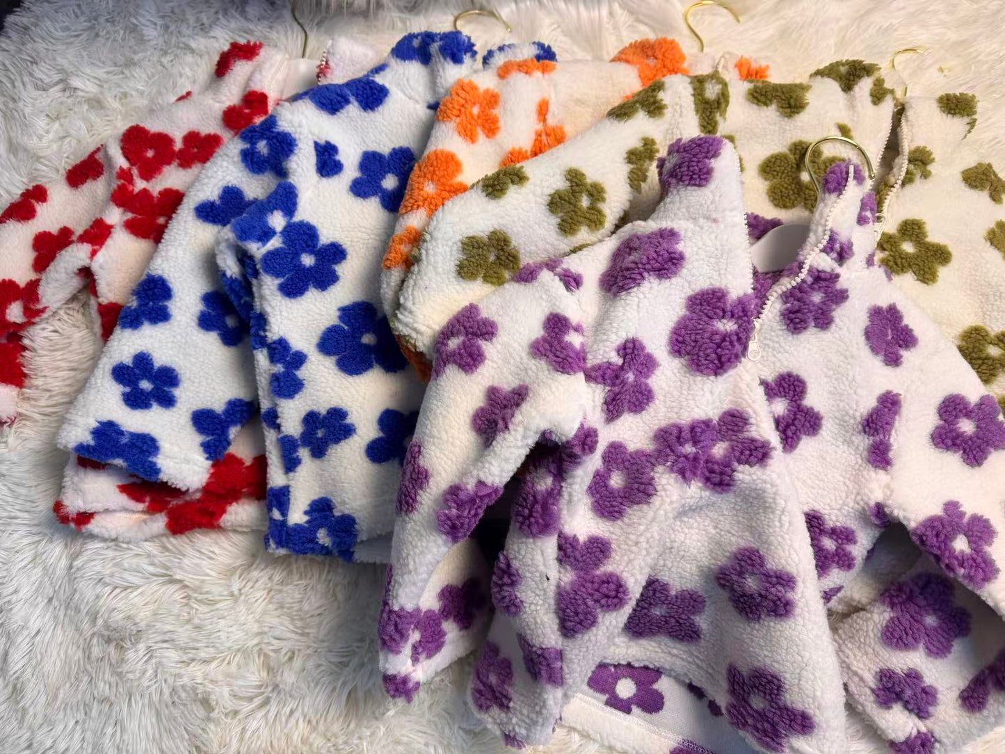 RTS NO MOQ Sibling baby girls clothes floral White Zipper Long Sleeve Tops