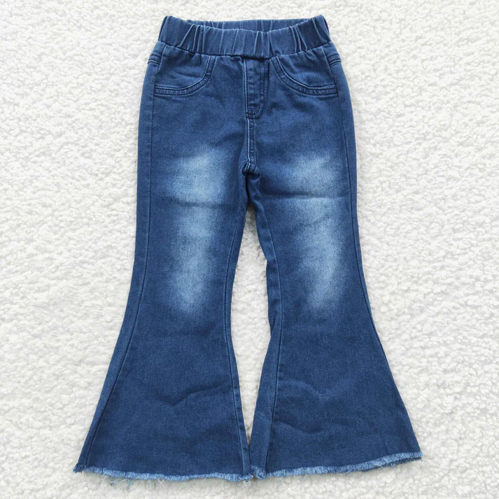 RTS NO MOQ Sibling Baby Girls Clothes Jeans: Flared & Ripped