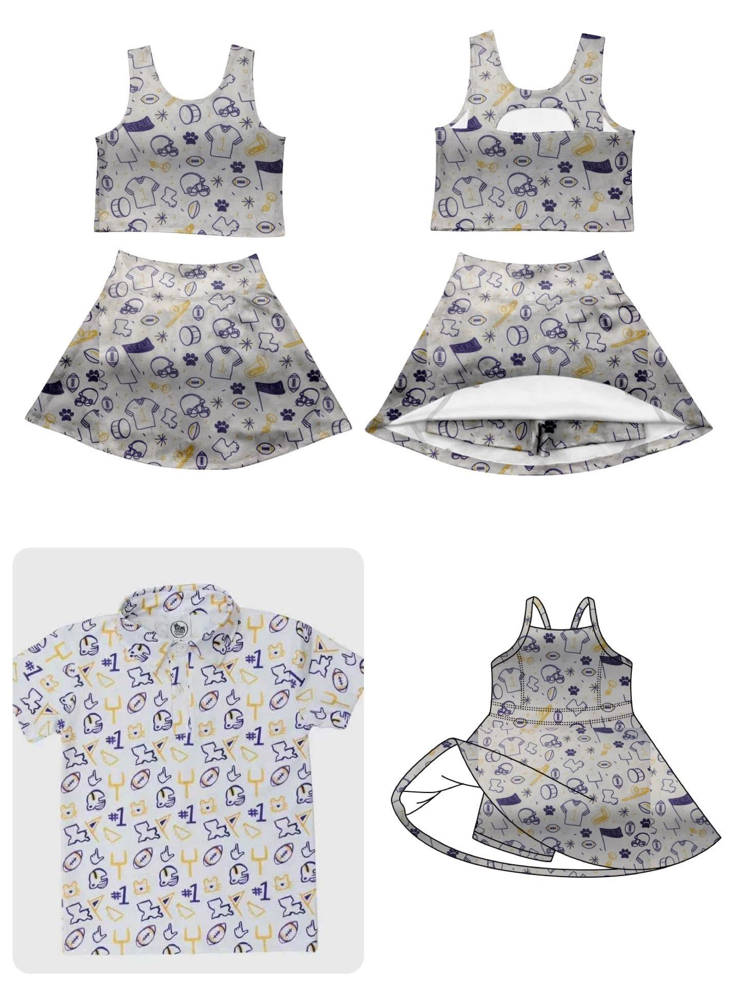 Custom moq 5 mix size milk silk summer teams baby girls clothes team sleeveless skirts sets and dress and top-25.8.14