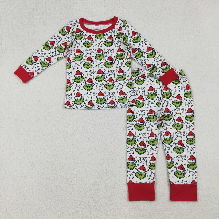 RTS NO MOQ Sibling Baby Girls Boys clothes Christmas long Sleeve Pants pajamas Sets