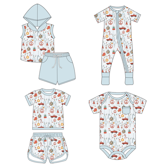 Custom moq 5 each style eta 6-7weeks baby girl clothes bow short sleeve shorts sets and sets 2 and romper 1 and romper 2-25.7.14
