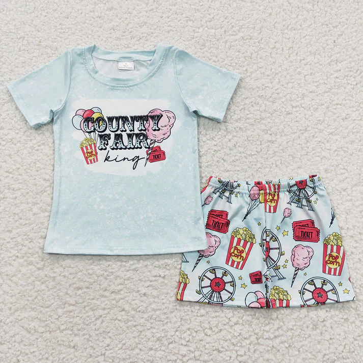 RTS NO MOQ baby girls clothes short sleeve Clothes Sets dress