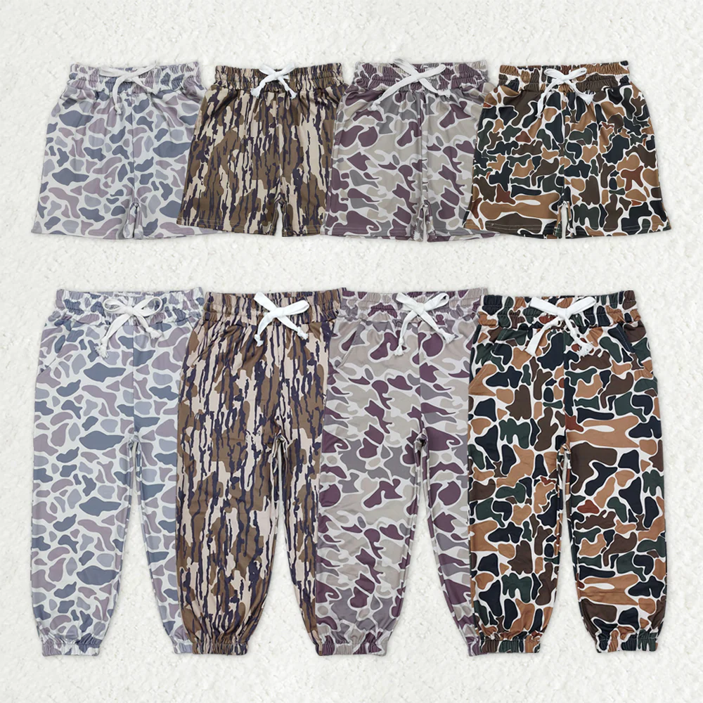 RTS NO MOQ Sibling Baby Boys clothes Summer Camouflage Shorts and pants