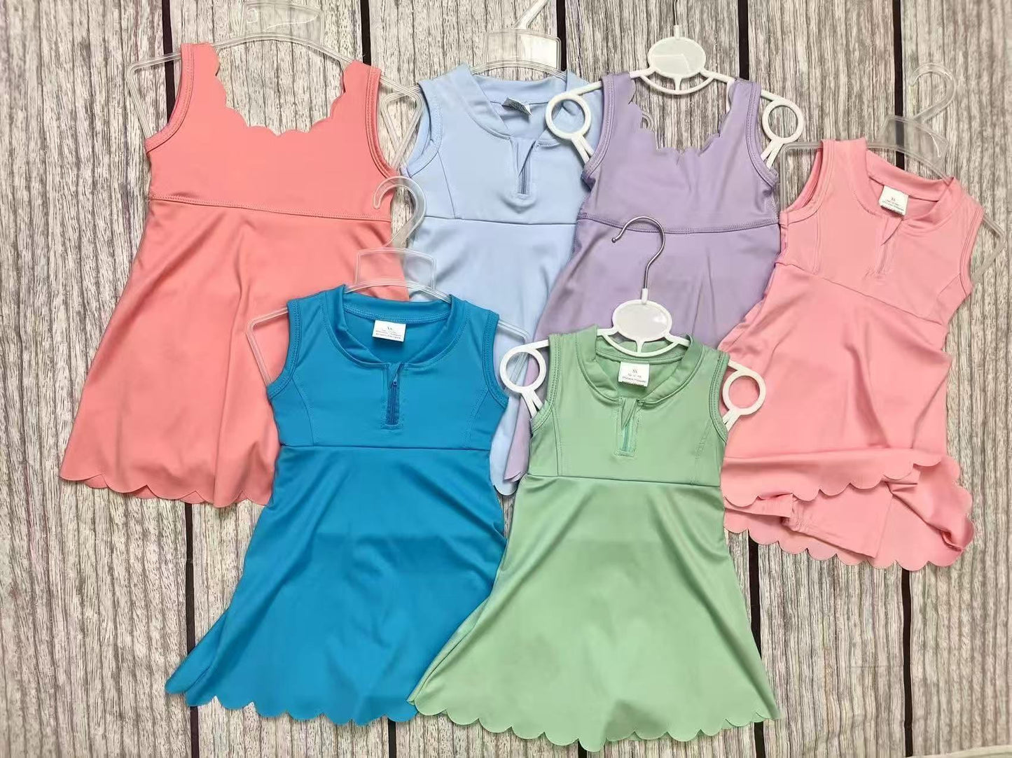 RTS NO MOQ Sibling baby girl clothes yoga suspender skirt sets