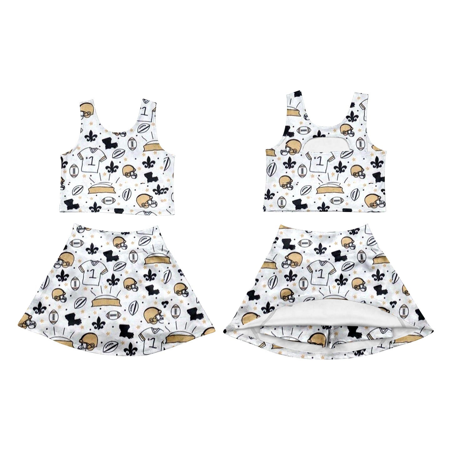 Custom moq 5 mix size milk silk summer teams baby girls clothes team sleeveless skirts sets and dress and top-25.7.12