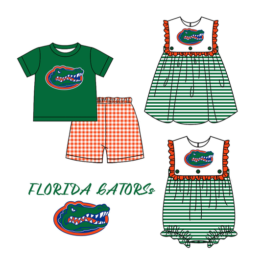 Custom moq 5 each style mix size milk silk baby kids clothes Summer green set and dress and romper
